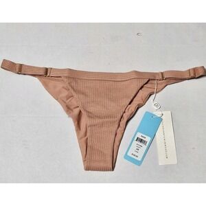 Beach Bunny Reese Skimpy Bikini Bottom Rose Gold Textured Ruched 2XL B19104B2